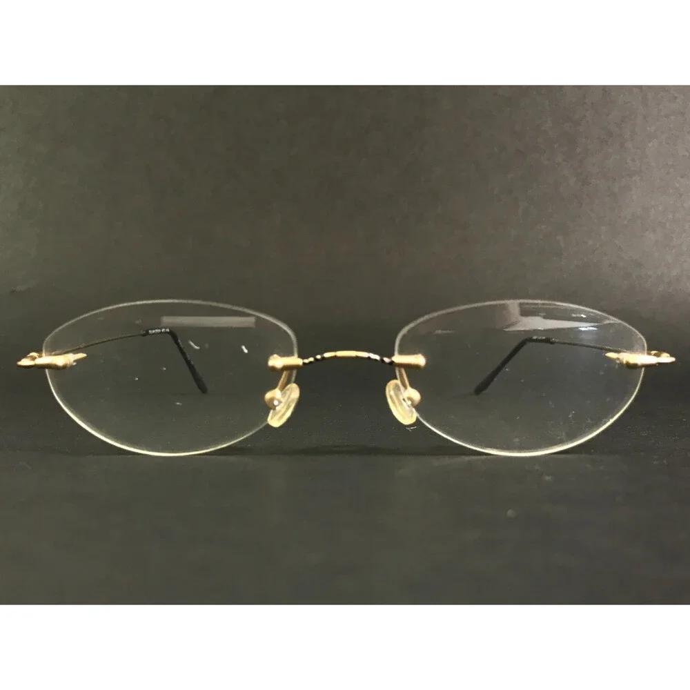 Italian Design Eyeglasses Frames MOD. 4148 COL. B34 Gold Rimless Oval 48-23-135